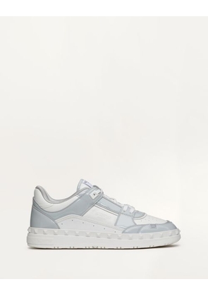 Valentino Garavani Freedots Low Top Sneaker In Patent Leather Man ICE GREY/WHITE 42