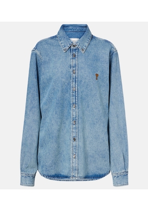 Ami Paris Embroidered denim shirt