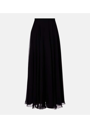 Dolce&Gabbana High-rise silk maxi skirt