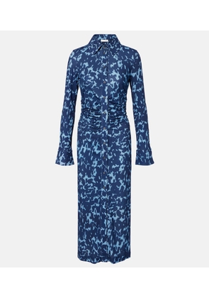 Altuzarra Claudia printed ruched jersey shirt dress