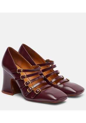 Chloe Janis 80 leather Mary Jane pumps