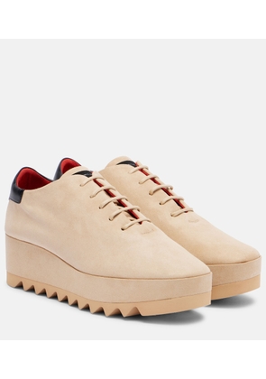 Stella McCartney Sneak-Elyse faux suede wedge sneakers