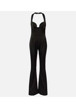 Galvan Flared halterneck jumpsuit
