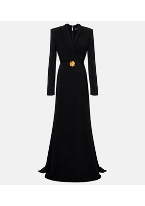 Oscar de la Renta Belted cady gown