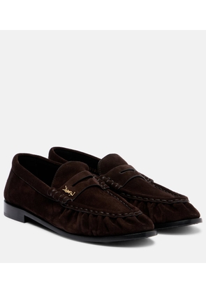 Saint Laurent Le Loafer Cassandre suede penny loafers