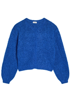 American Vintage Niby Brushed Alpaca-blend Cardigan - Blue - M (UK12 / M)