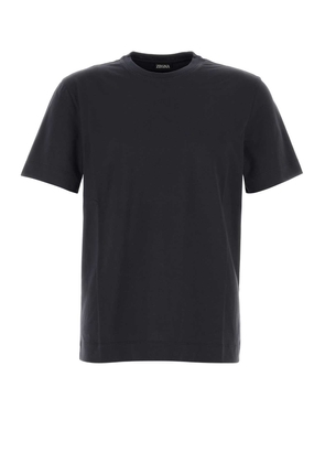 Zegna Dark Blue Cotton T-shirt