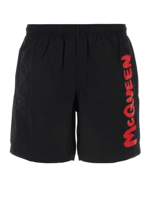 Alexander McQueen Graffiti Logo Swim Shorts