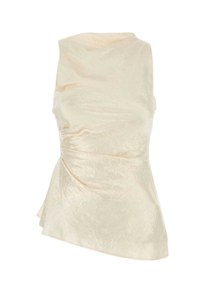 Alexander McQueen Cream Satin Top