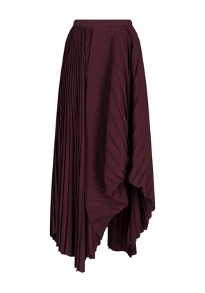 Alexander McQueen Asymmetrical Pleated Midi Skirt