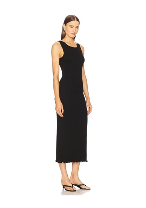 Enza Costa Lettuce Edge Boatneck Dress in Black. Size M. Also in S, XS.