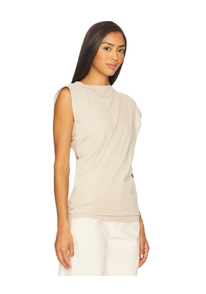 AGOLDE Beth Tee in Beige. Size L. Also in M, S, XS.