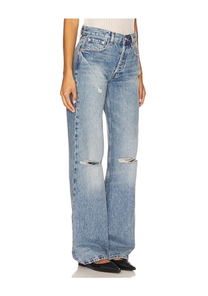 ANINE BING Hugh Wide Leg in Blue. Size 24. Also in 25, 26, 27, 28, 29.