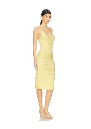 Herve Leger The Rowan Dress in Yellow. Size M. Also in L.