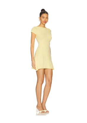 Frankies Bikinis Slumber Knit Mini Dress in Lemon. Size S. Also in M, XL, XS.