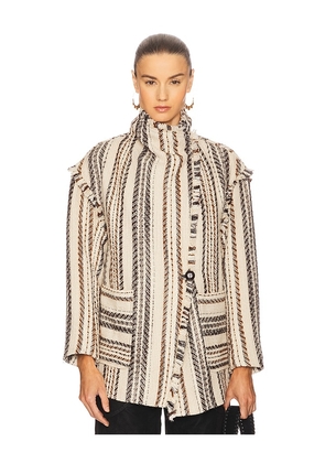 Isabel Marant Etoile Illisa Coat in Cream. Size 36/4. Also in 38/6, 40/8.