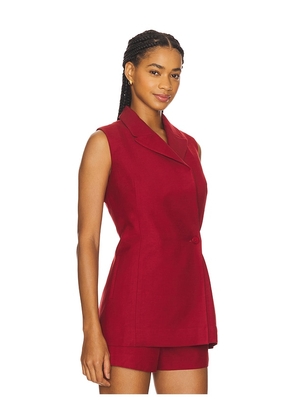 FAITHFULL THE BRAND Florine Blazer in Red. Size M. Also in L, S, XS.