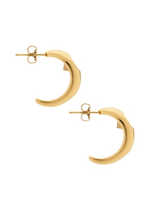 Jordan Road Olivia CZ Hoop Earrings in Metallic Gold.
