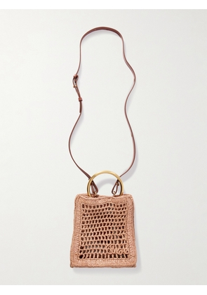 Chloé - Summer Banana Small Leather-trimmed Woven Raffia Tote Bag - Neutrals - One size