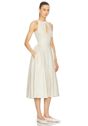 LPA Seina Midi Dress in Neutral. Size M. Also in S, XS.