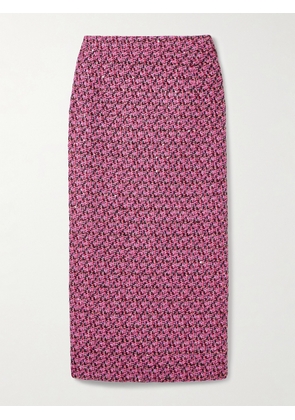 Alessandra Rich - Sequin-embellished Tweed Midi Skirt - Pink - IT36,IT38,IT40,IT42,IT44,IT46