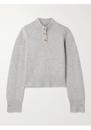 Brandon Maxwell - The Rowe Cropped Recycled-cashmere Sweater - Gray - x small,small,medium,large,x large