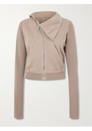 Rick Owens - Cotton-jersey Zip-up Sweatshirt - Neutrals - x small,small,medium,large,x large,xx large