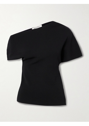 RÓHE - Asymmetric Jersey Top - Black - FR 34,FR 36,FR 38,FR 40,FR 42,FR 44