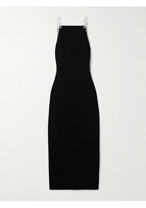 Cult Gaia - Cassi Faux Pearl-embellished Knitted Midi Dress - Black - xx small,x small,small,medium,large