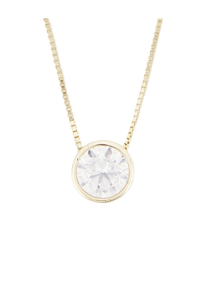 SHASHI Bezel Necklace in Metallic Gold.