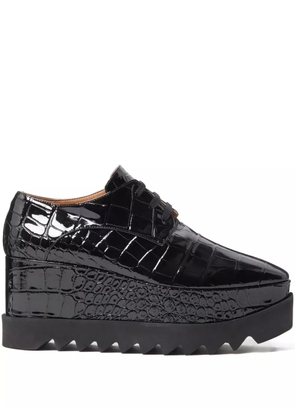 Stella McCartney 80mm crocodile-effect derby shoes - Black