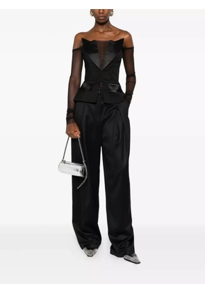 Vestiaire d'un Oiseau Libre tuxedo-corset top - Black