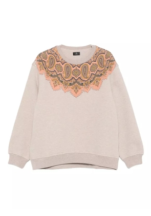 ETRO paisley-details crew-neck sweatshirt - Neutrals