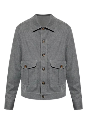 Eleventy button-fastening flap-pocket jacket - Grey