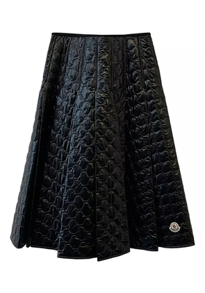 Moncler quilted pleated midi skirt - Black