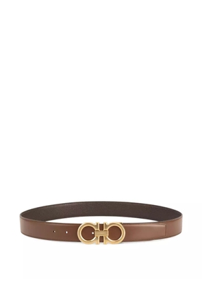 Ferragamo Gancini-buckle reversible belt - Brown