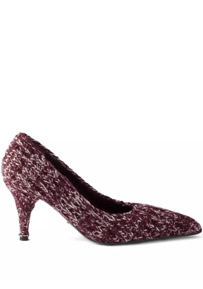 Prada knitted pointed-toe pumps - Red