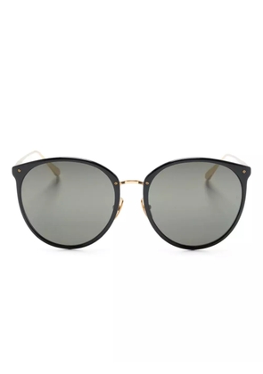 Linda Farrow Kings round-frame sunglasses - Gold
