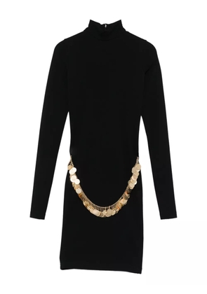 Burc Akyol coin-embellished high-neck mini dress - Black