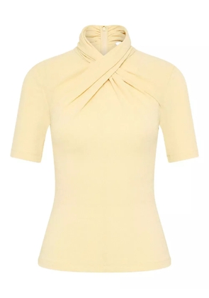 Rebecca Vallance twist-neck short-sleeved blouse - Neutrals