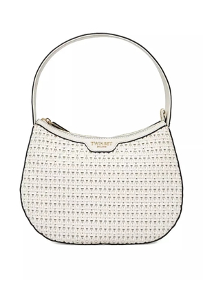 TWINSET woven top-handle tote bag - White