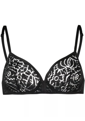 ERES floral-lace detail bra - Black