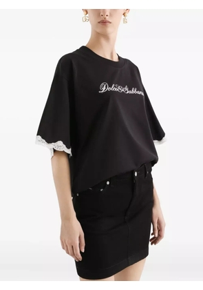 Dolce & Gabbana jersey T-shirt with embroidery - Black