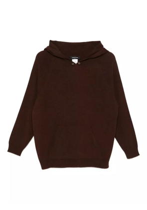 Fabiana Filippi long-sleeve wool-blend hoodie - Brown