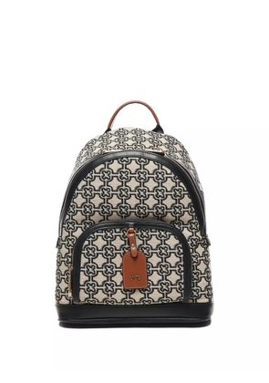 V°73 Harriet monogram leather-trimmed backpack - Neutrals