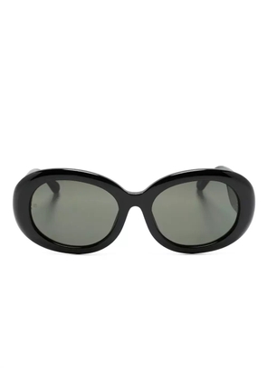 Linda Farrow Lina oval-frame sunglasses - Black