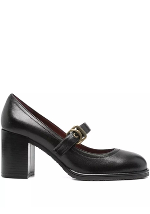 Roberto Festa 75mm buckle-strap block-heel pumps - Black