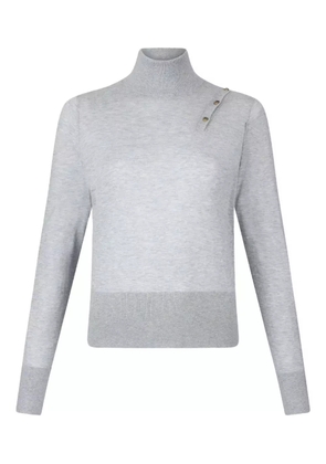 LIU JO polo-neck cut-out sweater - Grey