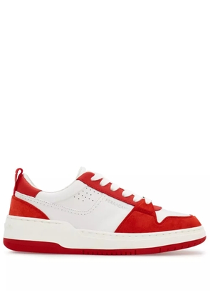 Ferragamo panelled leather sneakers - Red