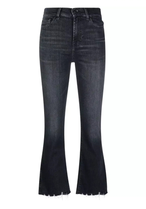 7 For All Mankind raw-hem cropped jeans - Black